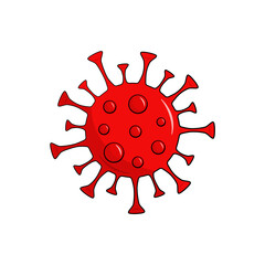 Coronavirus COVID-19. Isolated. Cartoon. Vector illustration. Isolated on white background