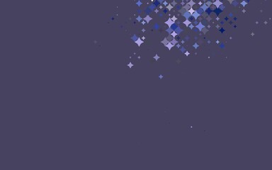 Light BLUE vector cover with small and big stars.