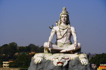 Fototapeta na wymiar Hindu God Shiva in Rishikesh morning images