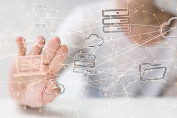 conference Digital Network and data concept 3d