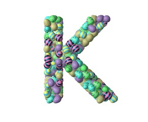 Easter Themed Font Letter K