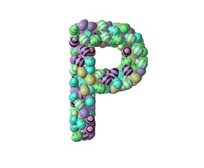 Easter Themed Font Letter P