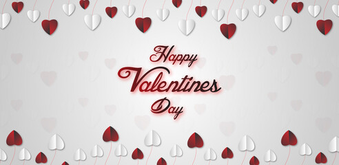 Valentine's day elegant love elegant banner template