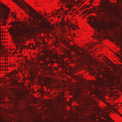 Red abstract grunge background. Red color texture covered with scratches
