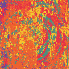 Multicolored grunge background. Vector scratched texture