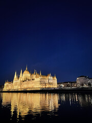 city parliament at night