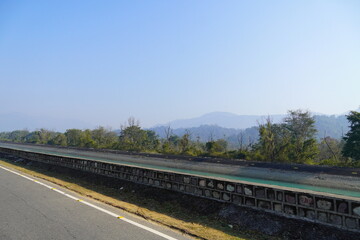 Fototapeta na wymiar Beautiful morning landscape images with mountains