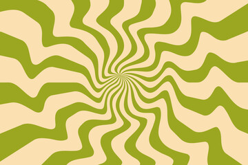 Retro Full Starburst or Sunburst Background Vector Pattern With A Vintage Green Color
