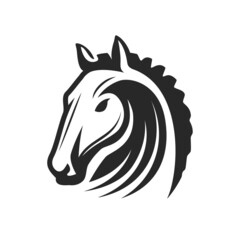 Horse logo design. Face animal symbol. Emblem for company and business