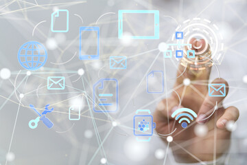 Technology background. Big data concept. Binary