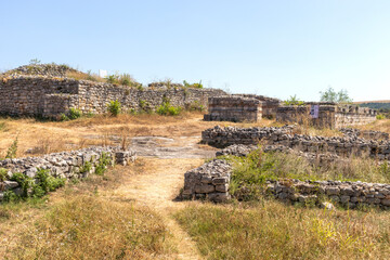 Fototapeta na wymiar Ruins of medieval fortificated city of Cherven, Bulgaria
