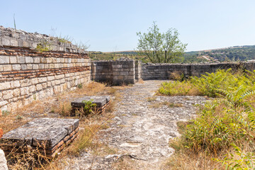 Fototapeta na wymiar Ruins of medieval fortificated city of Cherven, Bulgaria