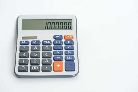 Calculator isolated on the white background. 
