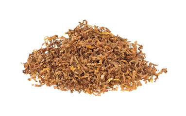 dried smoking tobacco. Isolated on a white background