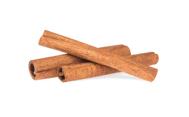 cinnamon sticks isolated on white background