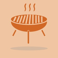 BBQ stand vector icon illustration sign