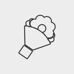 Bouquet vector icon illustration sign