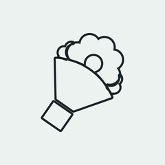 Bouquet vector icon illustration sign