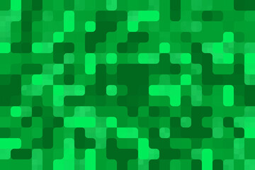Square pixel abstract tech dark green background