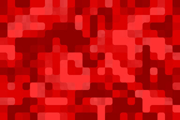 Square pixel abstract  tech dark red background