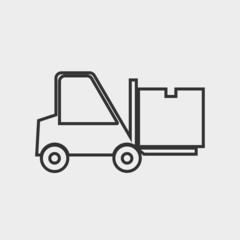 Delivery machine vector icon illustration sign
