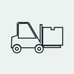 Delivery machine vector icon illustration sign