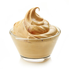 whipped caramel and coffee mousse dessert