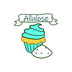 Allulose included product sticker, healthy food tag