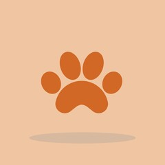 Paw vector icon illustration sign