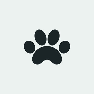 Paw vector icon illustration sign