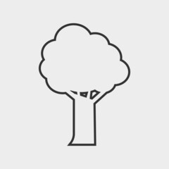 Tree vector icon illustration sign