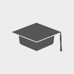 Graduation hat vector icon illustration sign