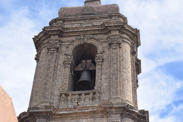 Bell tower of a church in Erice, Sicily 