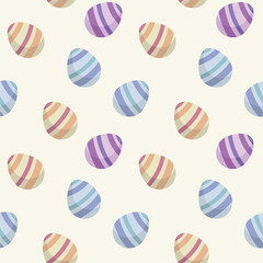 Seamless pattern with striped Easter eggs.