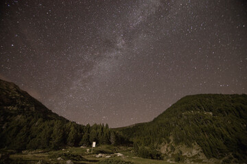 Milky way and stars in Vallter 2000