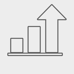 Growth vector icon illustration sign