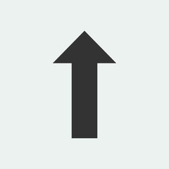 Upward arrow vector icon illustration sign