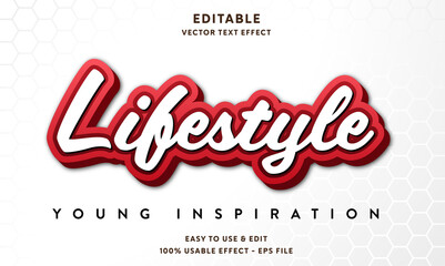 lifestyle editable text effect template