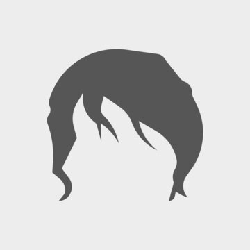 recommend clip art: Wig vector icon illustration sign