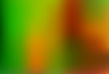 Light Green, Red vector blurred shine abstract pattern.
