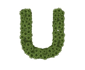 Virus Themed Font Letter U