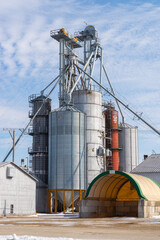 Industrial silos.