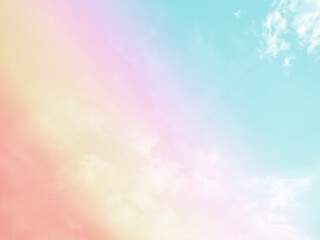 Fototapeta na wymiar Sky and clouds in pastel tones for graphic design or wallpaper