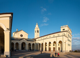 Fototapeta na wymiar Nostra Signora della Guardia Marian shrine, Mount Figogna , Genoa