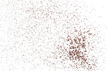 Fototapeta na wymiar Coffee powder pile isolated on white, top view