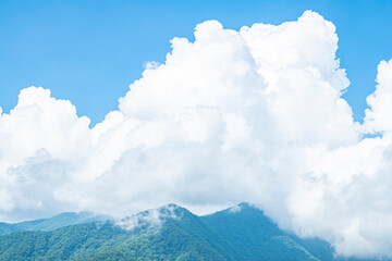 Cumulonimbus seen from the mountains in midsummer