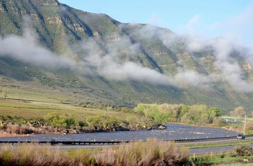 Landscape with river and mountains