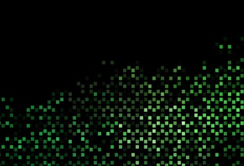 Dark Green vector backdrop with lines, rectangles.