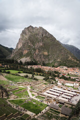 Fototapeta na wymiar Ruin at ollantaytambo in Peru. 