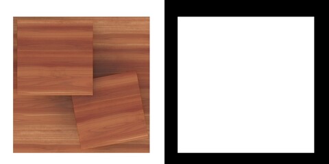 3D rendering illustration of a wheeled low side table